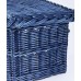English Wicker / Willow Imperial Traditional Coffin – Dark Navy Blue.